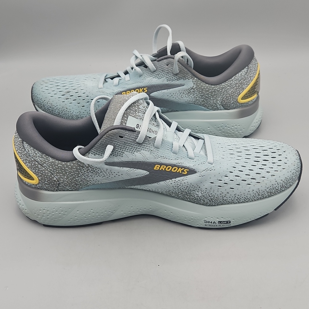 Brooks Ghost 16 "Cloud/Grey/Gold" Men's Running Shoe Sz 11 - Picture 3 of 13